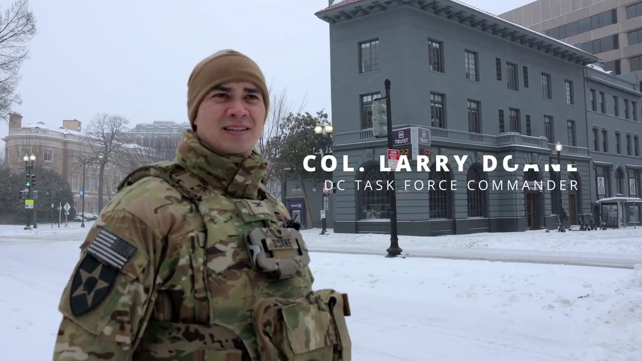 Commander visits Soldiers deployed to D.C. during Winter Storm Fern