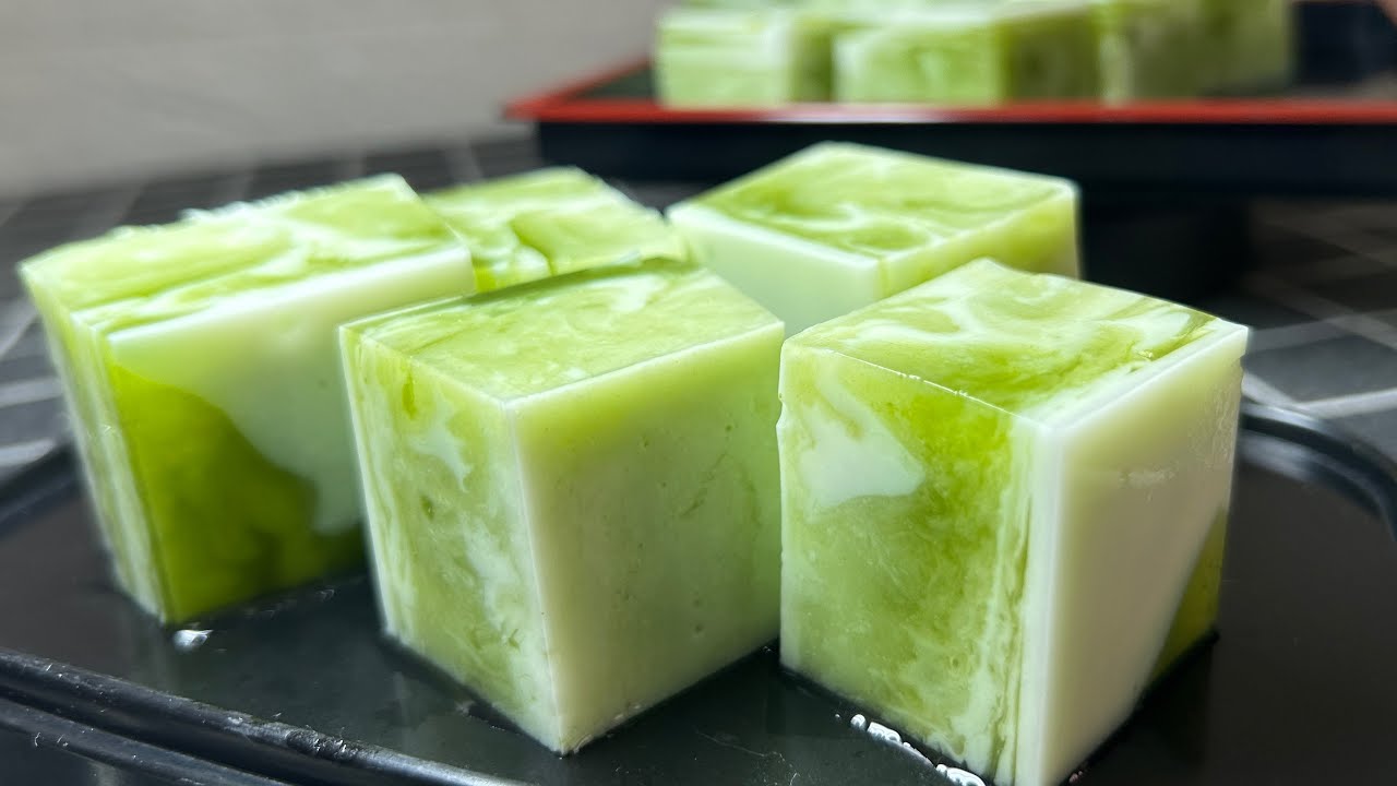 云石班兰燕菜食谱 | 一次做就成功 漂亮又好吃 | Marble Pandan Agar Agar Recipe