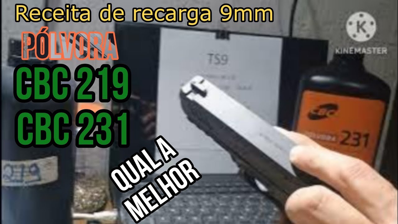 Recarga de 9mm com pólvora  CBC  231 x 219