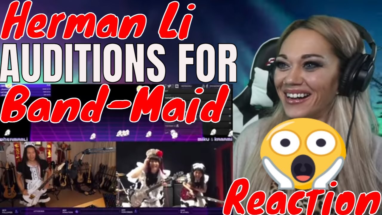 DragonForce Herman Li and Band-Maid Audition | Just Jen REACTS to Herman Li playing for Band-Maid!!!