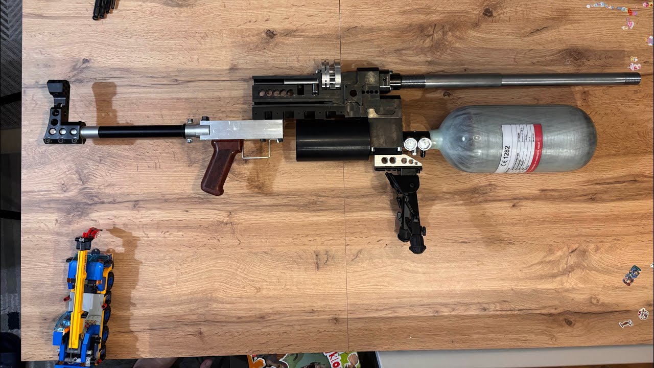 PCP big bore cal. 0.71 semi auto airgun - first test assembly