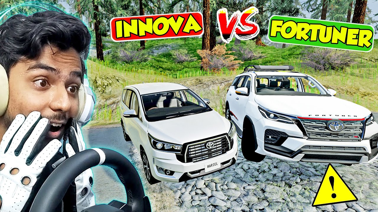 TOYOTA FORTUNER VS TOYOTA INNOVA | CRASH TESTING  | BeamNG