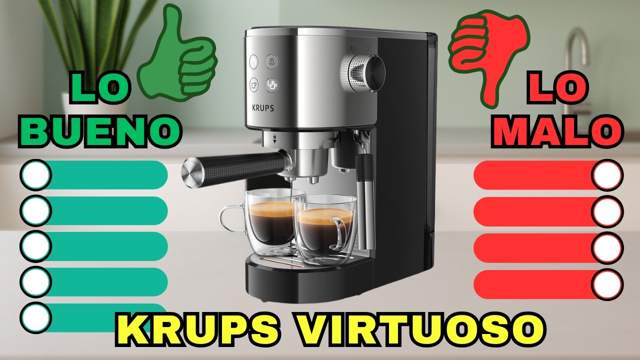 ✅ PROS y CONTRAS ❌ Cafetera espresso Krups VIRTUOSO | Opinión