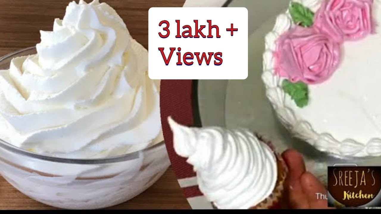 Egg white whipping cream in 2 minutes/ how to make whipping cream at home /best egg white icing