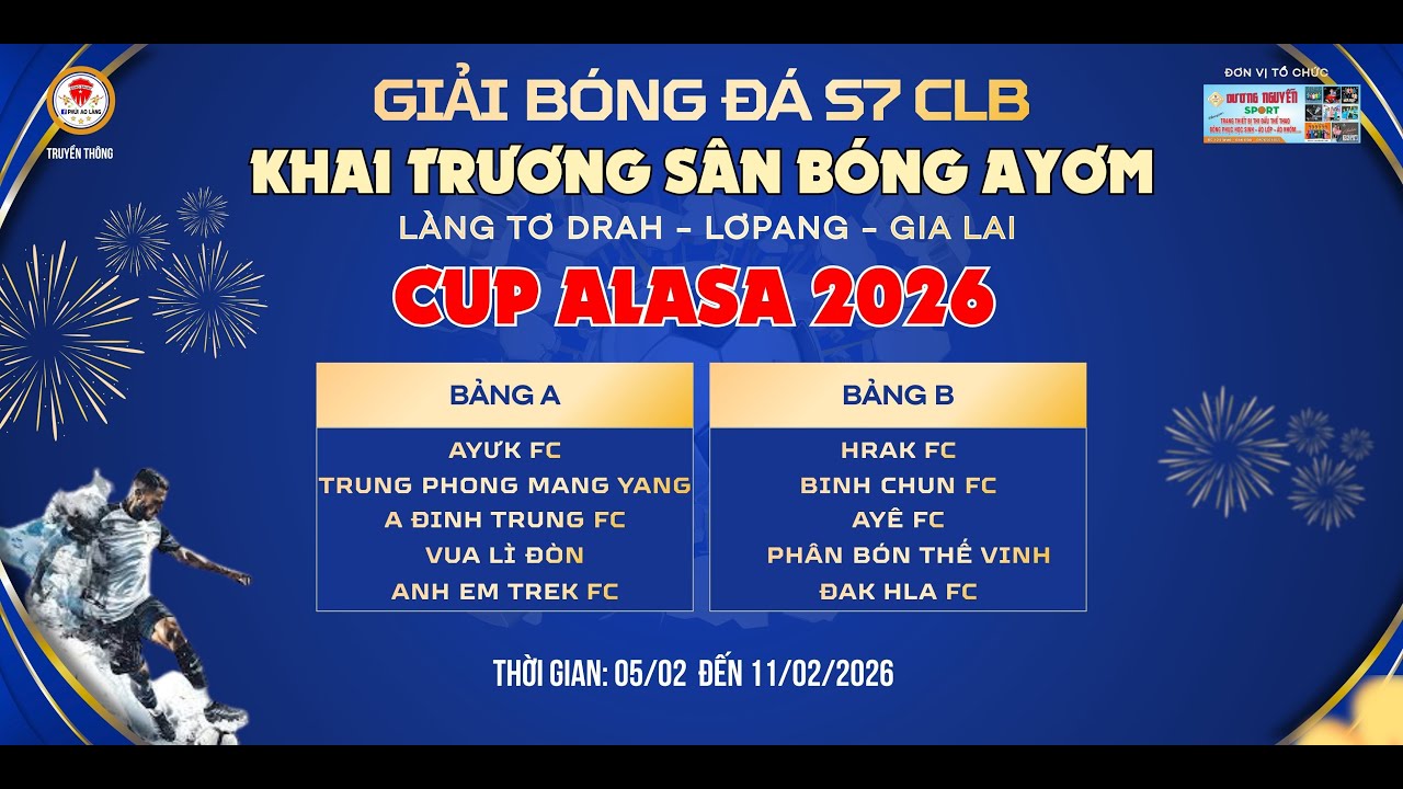 TRẬN 12: BINH CHUN FC 🆚 ĐAK HLĂ FC -GIẢI BÓNG ĐÁ S7 CLB -KHAI TRƯƠNG SÂN BÓNG AYƠM