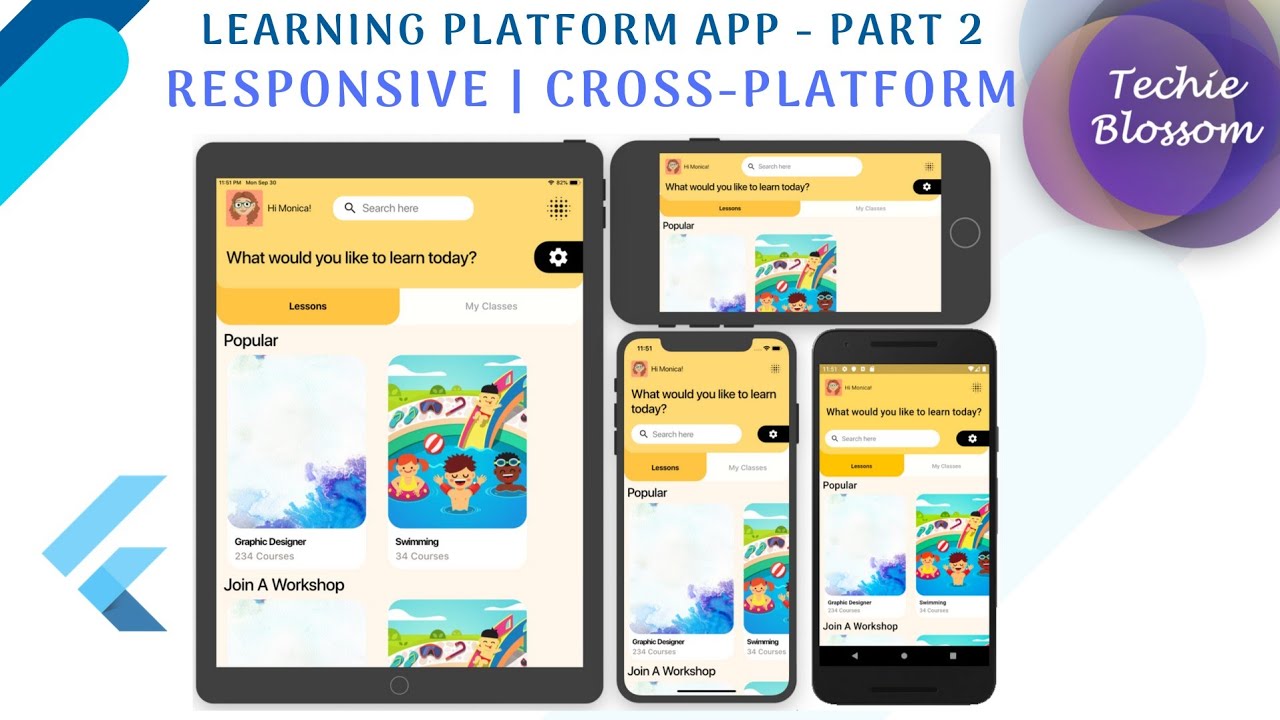 Flutter Responsive UI | Learning Platform App - Part 2