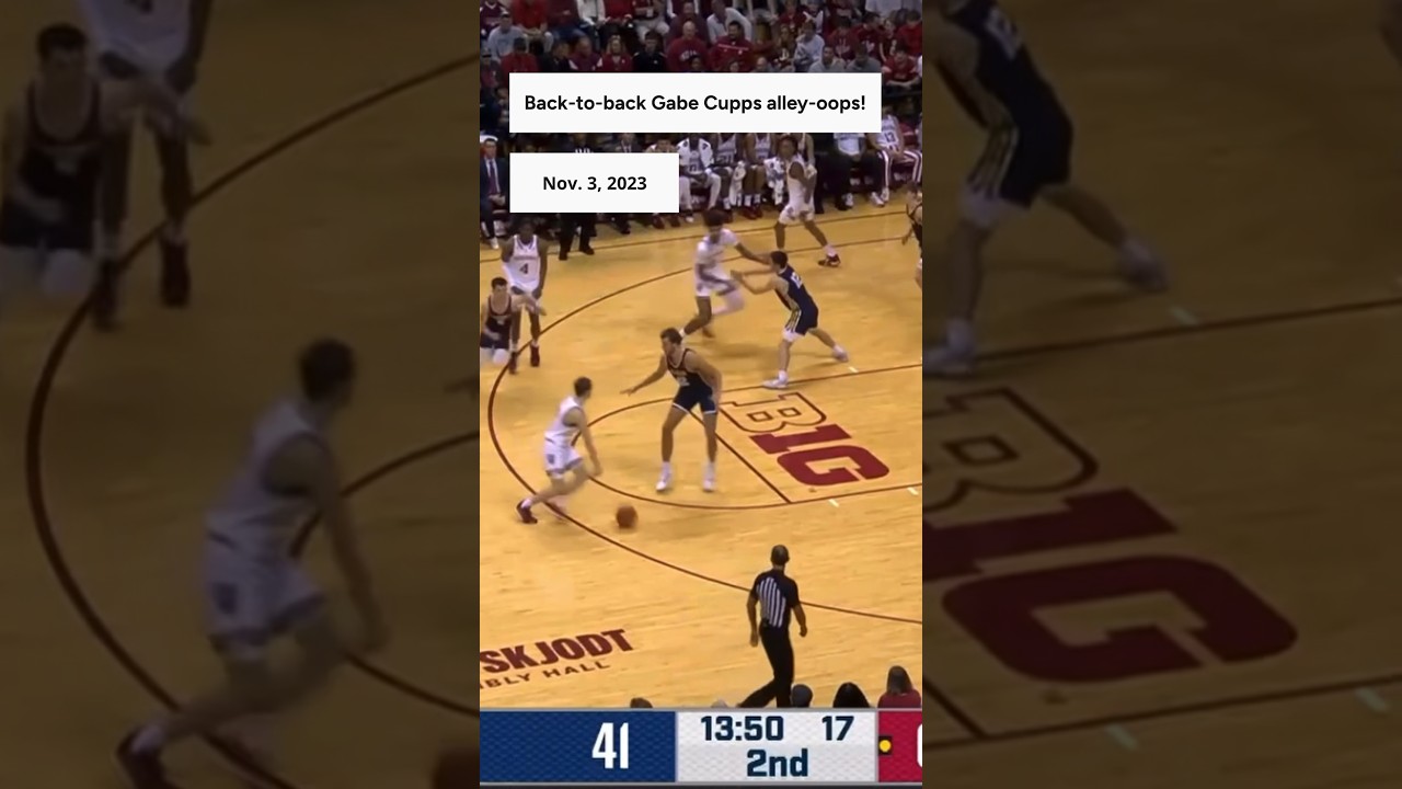 Back-to-back Gabe Cupps alley-oops! #iubb