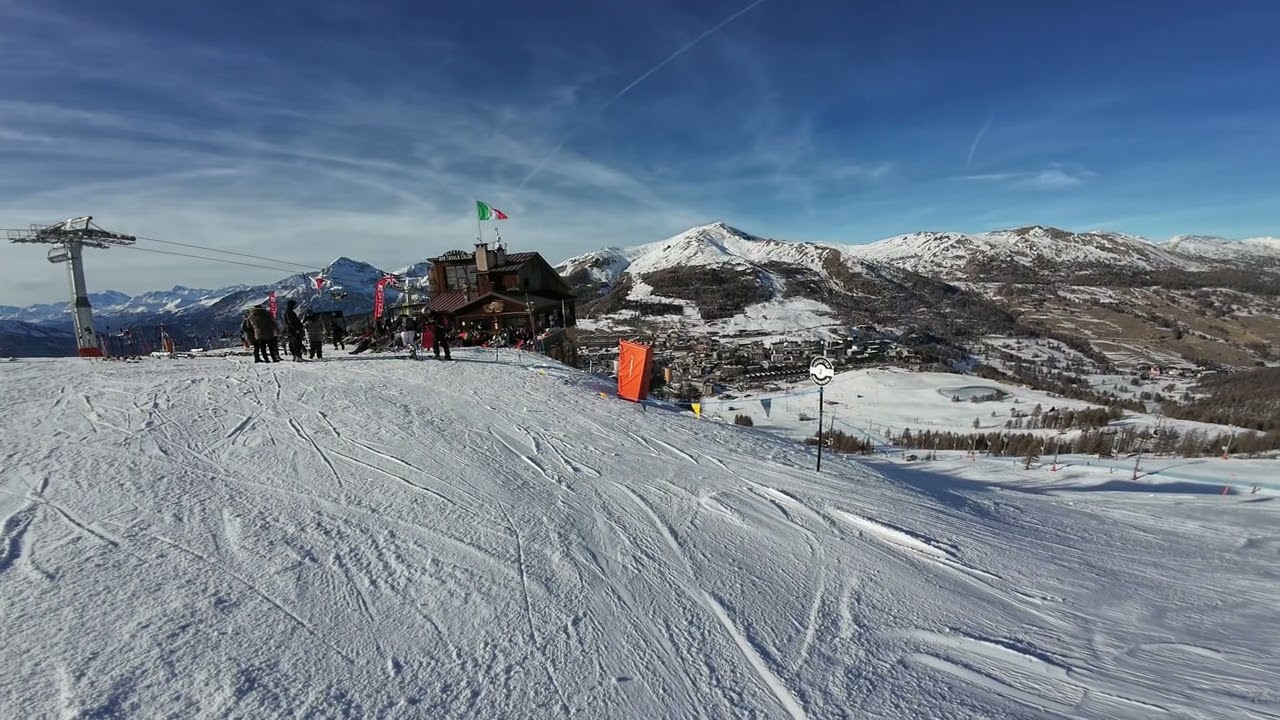First day at Sestriere & Pragelato - ski slopes Vialattea