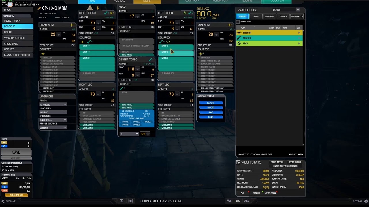 MWO Tutorial:  How to Import and Export Builds