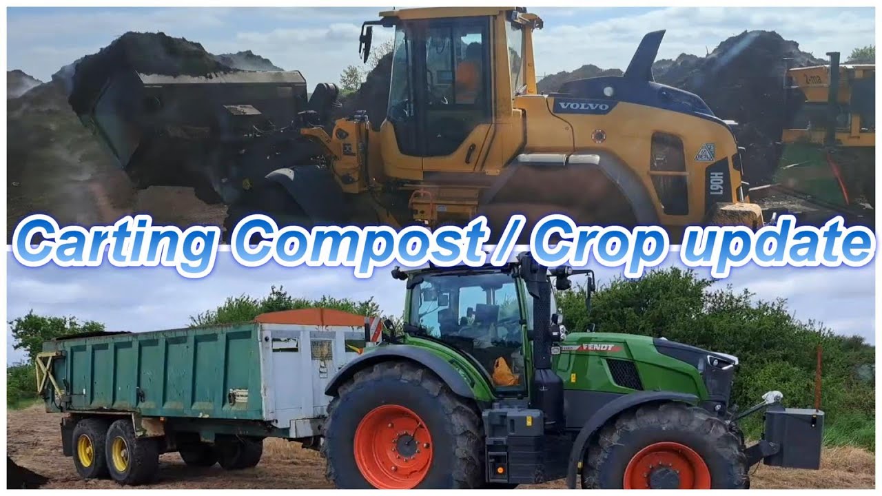 Carting compost , Volvo loading shovel , Crop spdate
