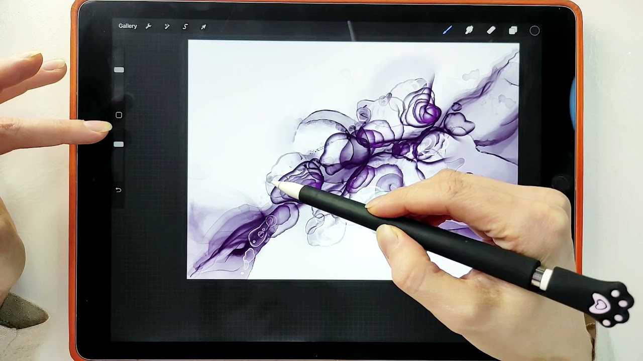 Alcohol ink in Procreate tutorial