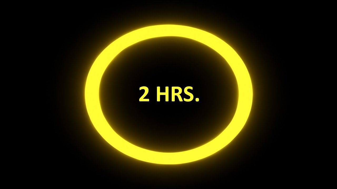 Yellow Neon Ring – 2 Hours | LED Loop Screensaver for Warm Light & Focus