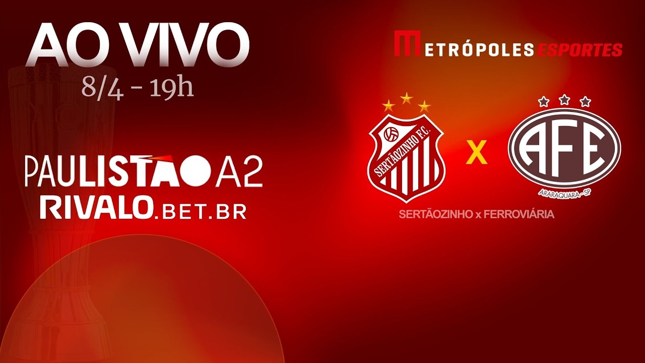 PAULIST&Atilde;O S&Eacute;RIE A2 2026 - SERT&Atilde;OZINHO x FERROVI&Aacute;RIA - AO VIVO E COM IMAGENS - 08.04.26