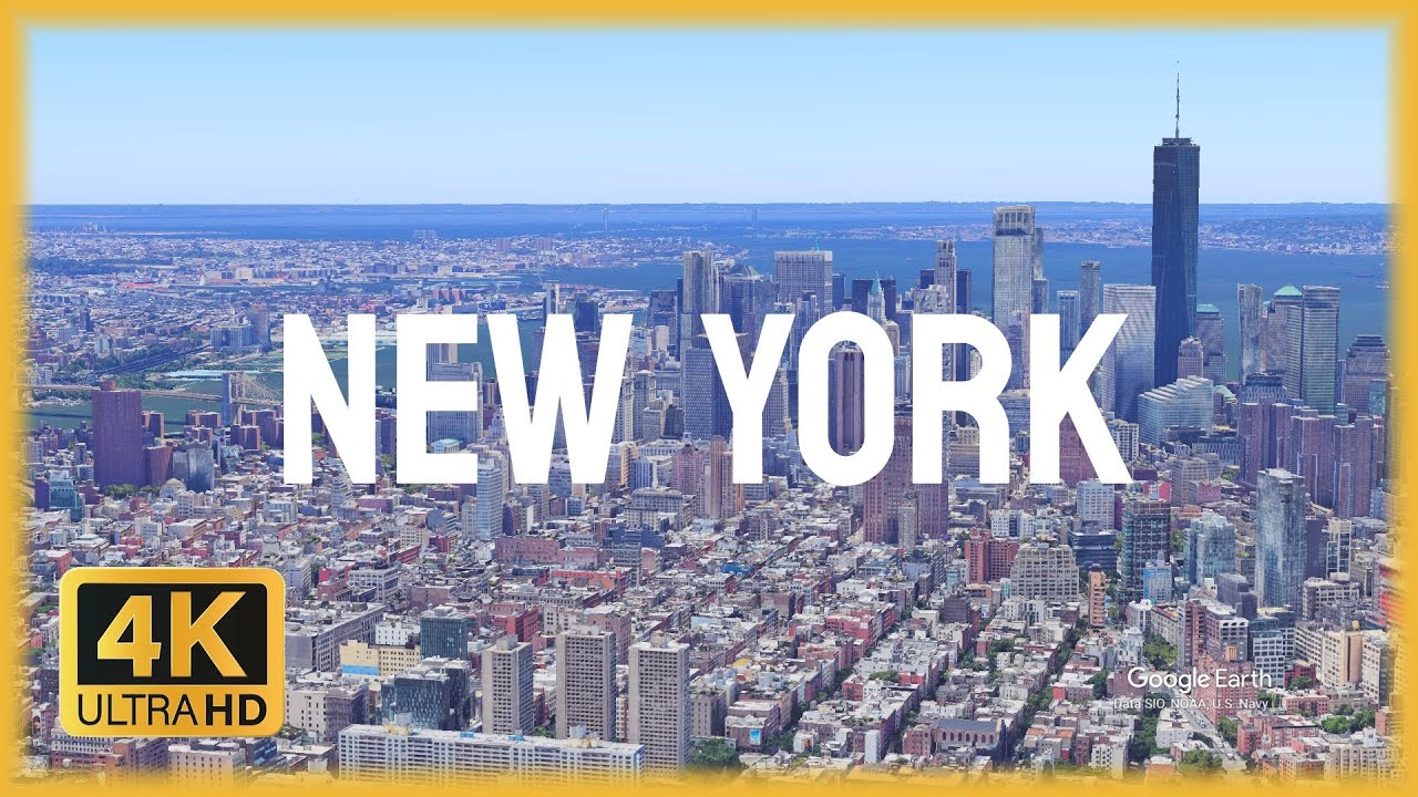 New York City View 4K UHD | Google Earth Studio