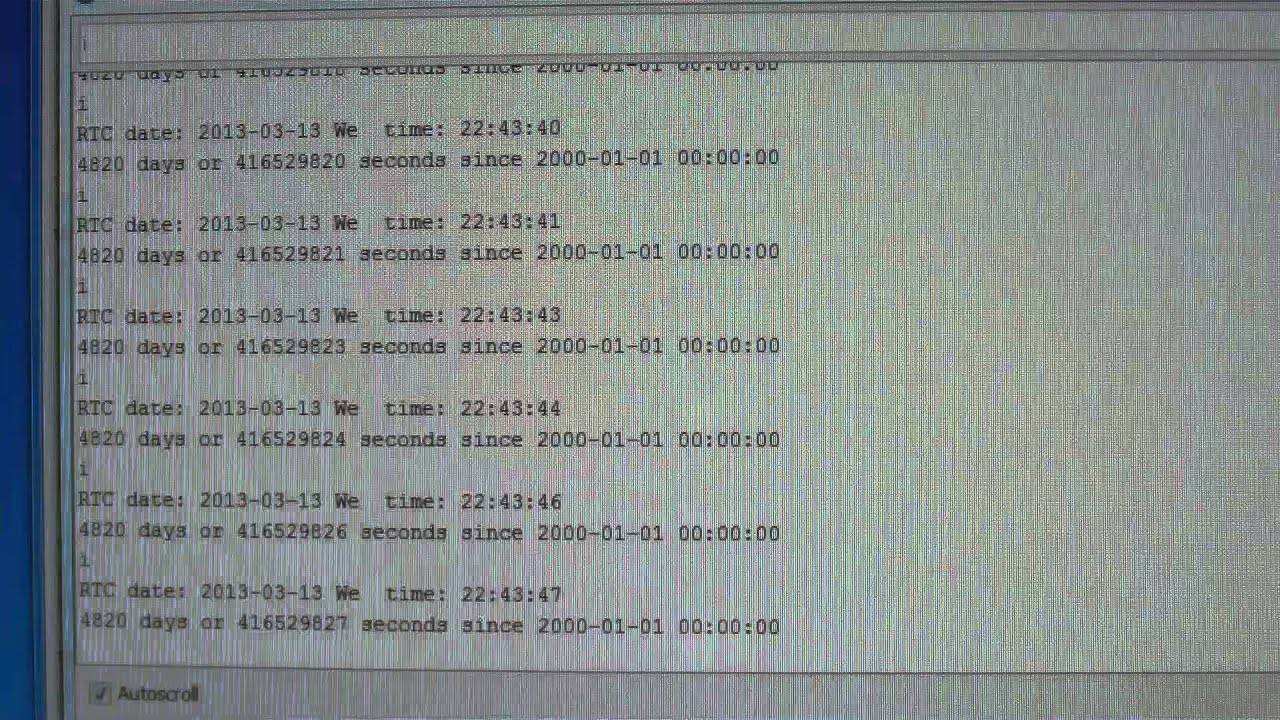 Arduino Connected to DS1307 Real Time Clock with I2C