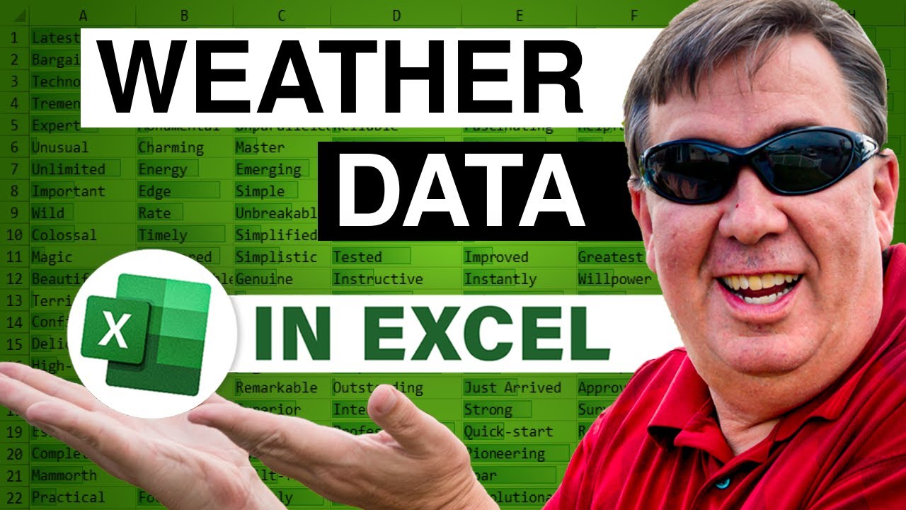 Excel — Чудеса данных о погоде: данные о погоде в Excel — эпизод 2245