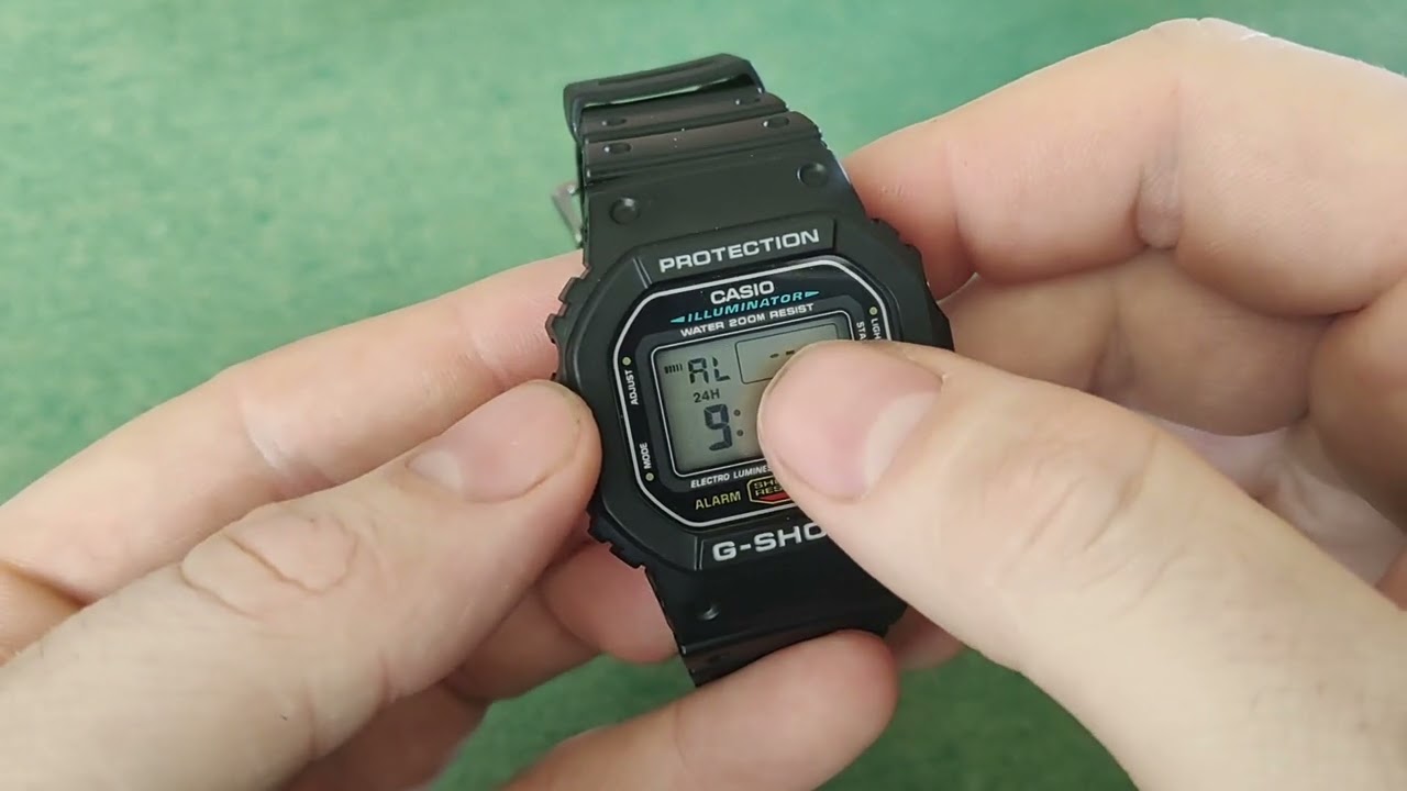 Как установить будильник на часах Casio G-Shock DW 5600e