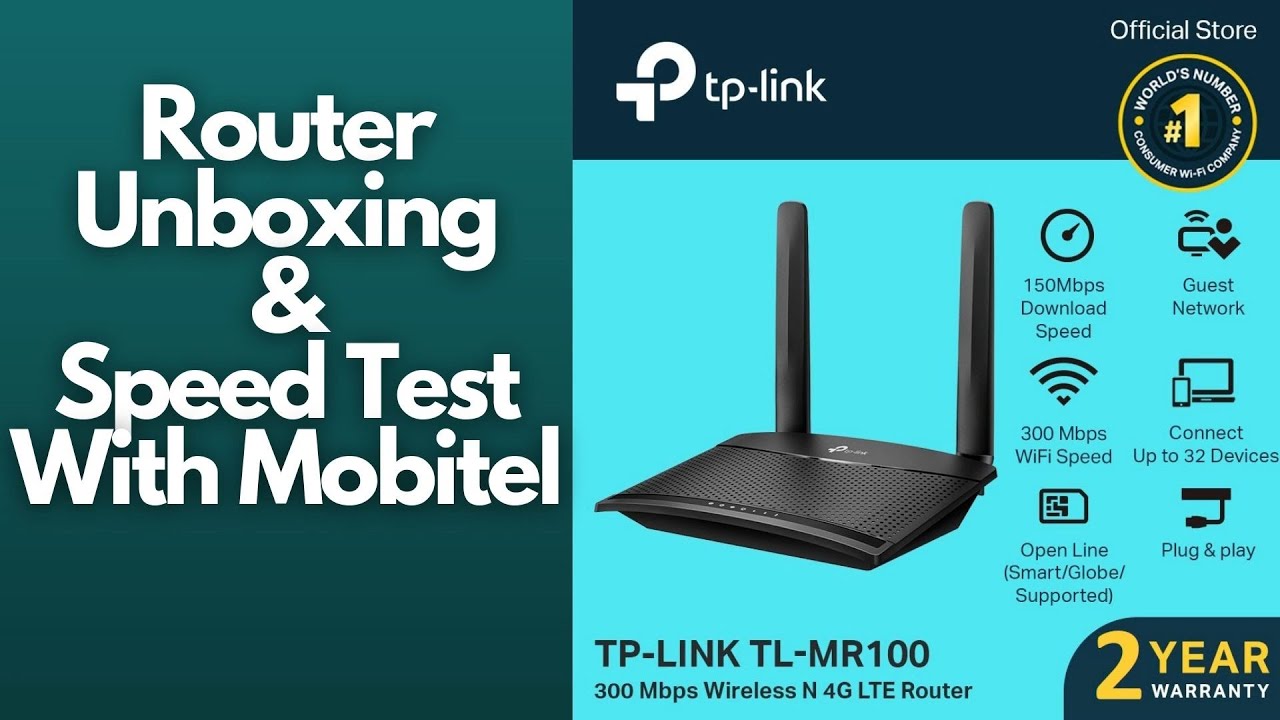 TP Link MR 100 | 4G Router Unboxing | Speed Test VS  Huawei B311AS-853