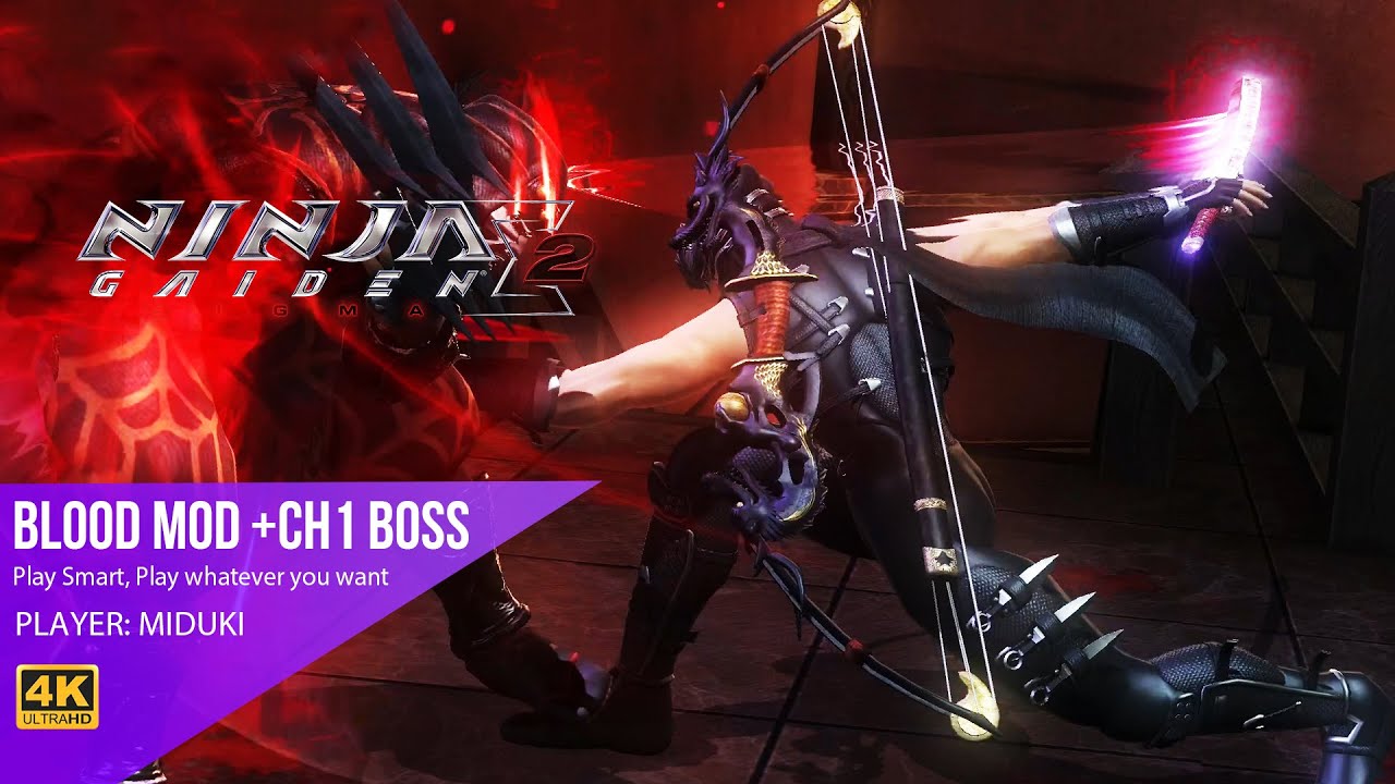 NINJA GAIDEN Σ2 | Blood mod | Master Ninja CH1 boss