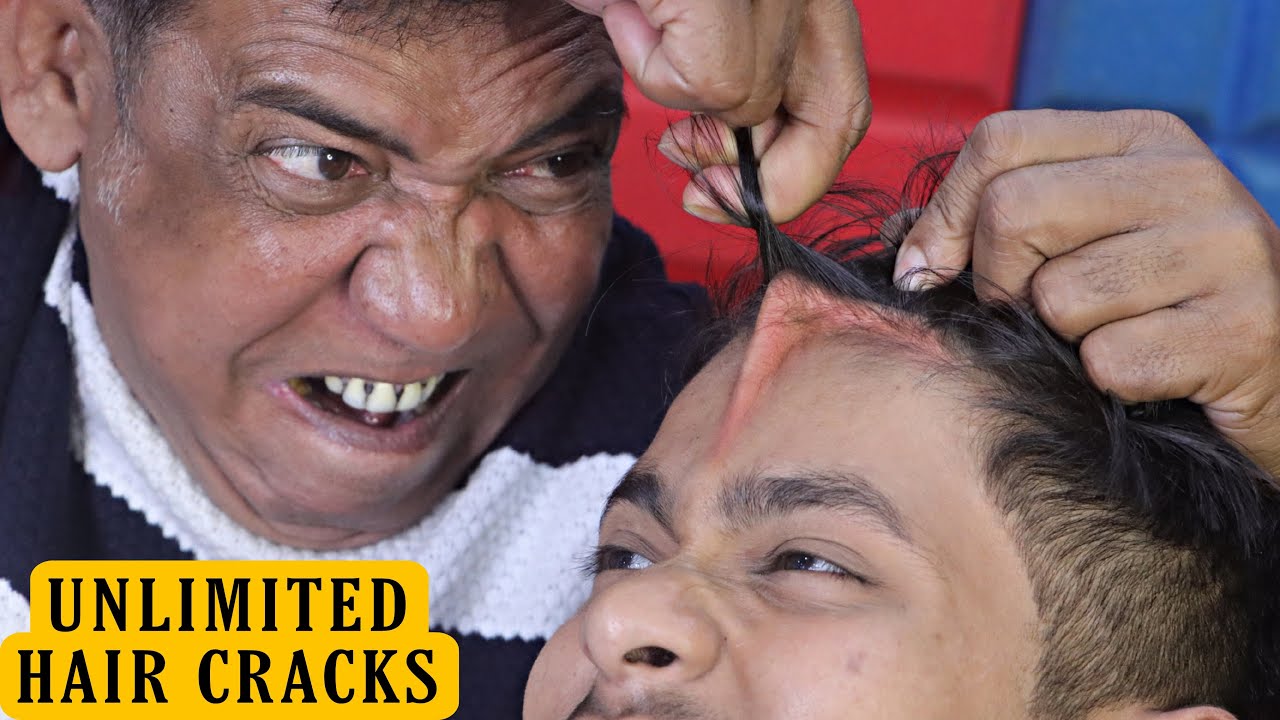 Unlimited Hair Cracking by Asim Barber | Stress Relief Head Massage | Old School Body Cracks | ASMR