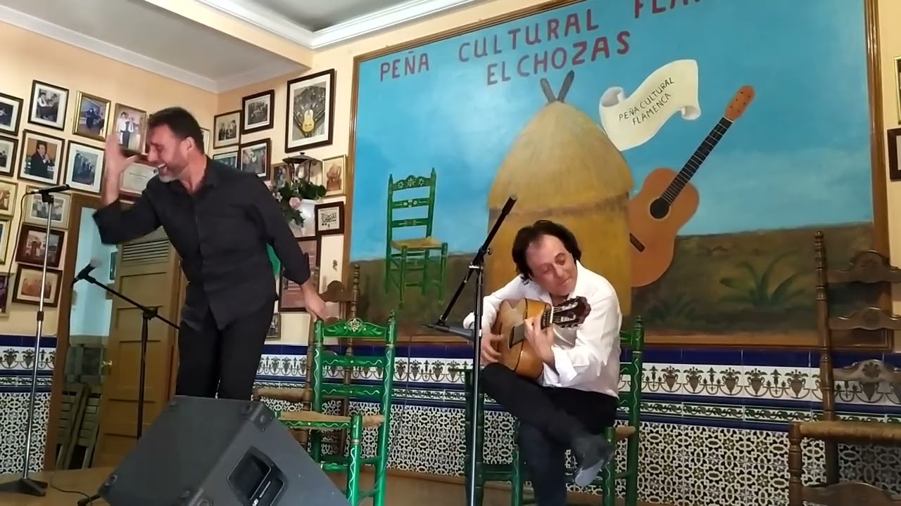 Raul Alcantara  El troya  con la guitarra Antonio Carrion  Fandangos del Pichichi