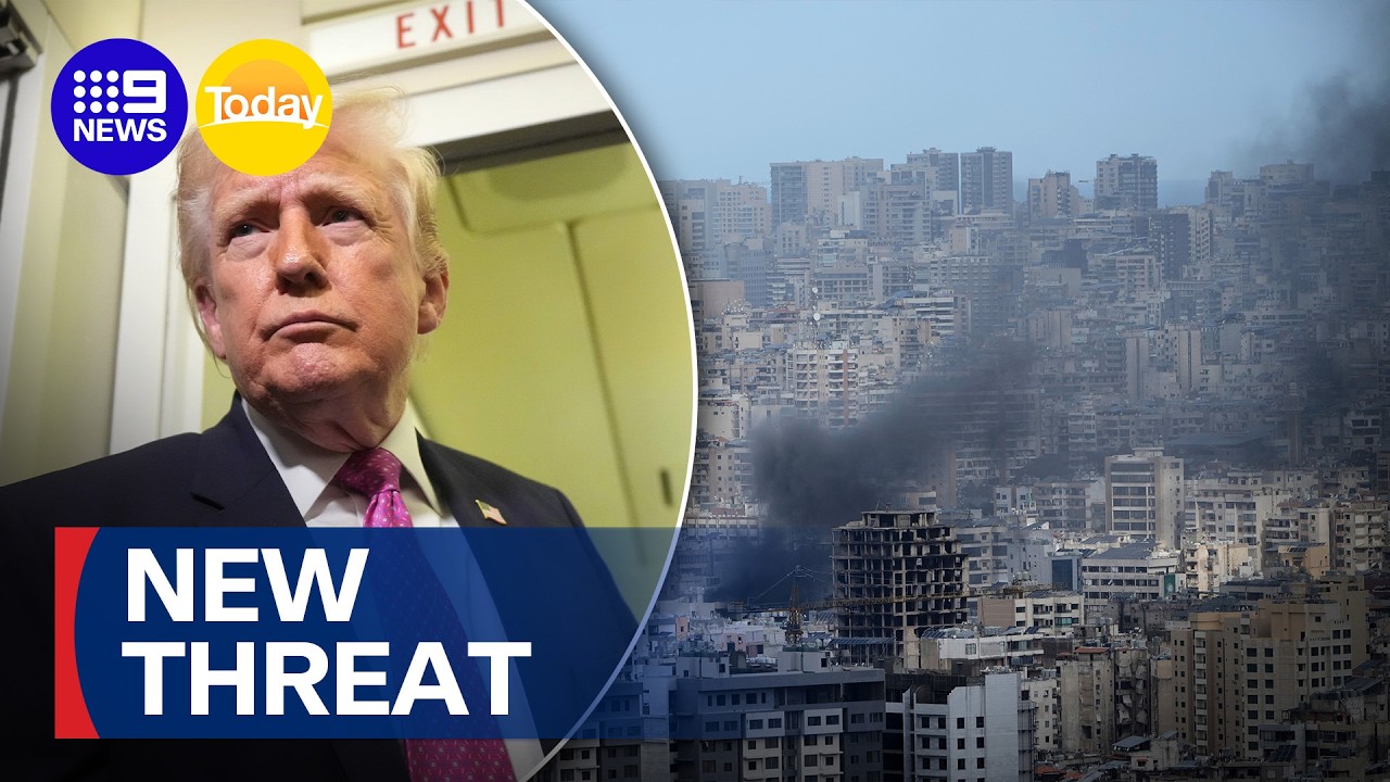 Trump makes fresh threat to Iran | 9 News Australia