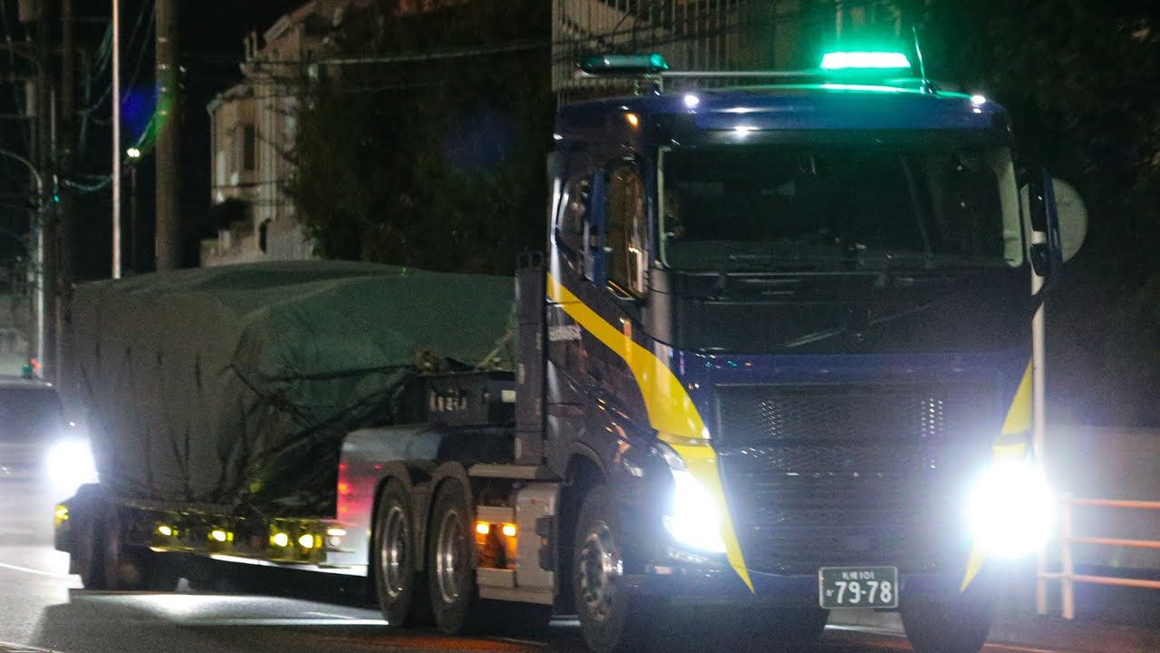 第11戦車隊90式戦車民間トレーラー陸送