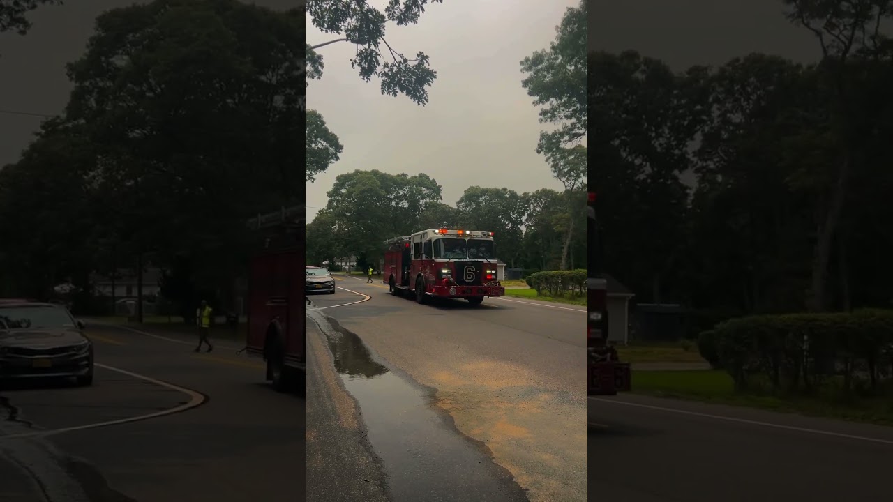 Ronkonkoma Fire Department Squad 6 Responding (Working Fire)