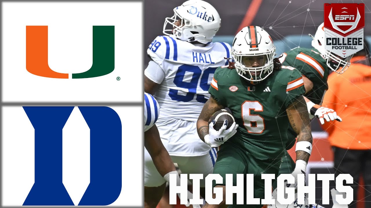 Duke Blue Devils vs. Miami Hurricanes | Full Game Highlights | ESPN College Football