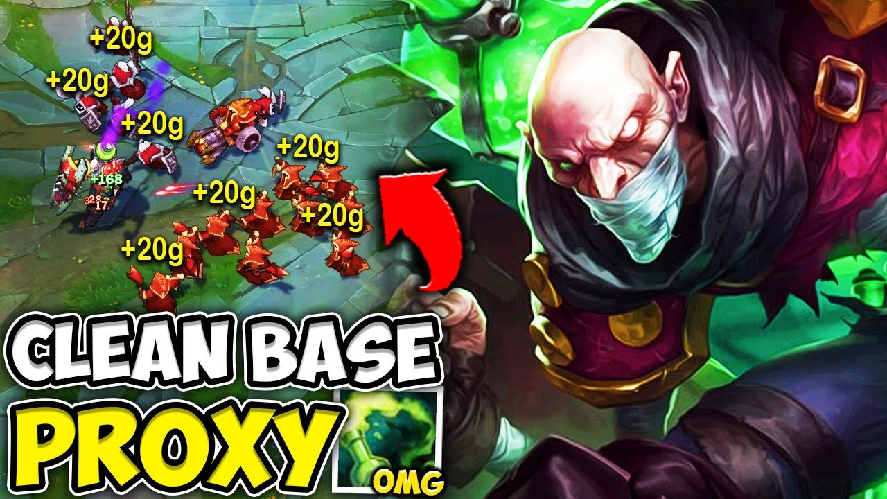 THE CLEANEST SINGED DOUBLE PROXY OF THE SEASON!! (IN THEIR BASE) - League of Legends