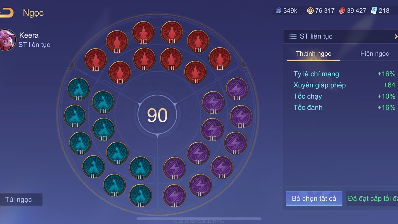 Trường thi&ecirc;n Keera hướng dẫn trang bị bảng ngọc ph&ugrave; hiệu leo rank hiệu quả nhất li&ecirc;n qu&acirc;n