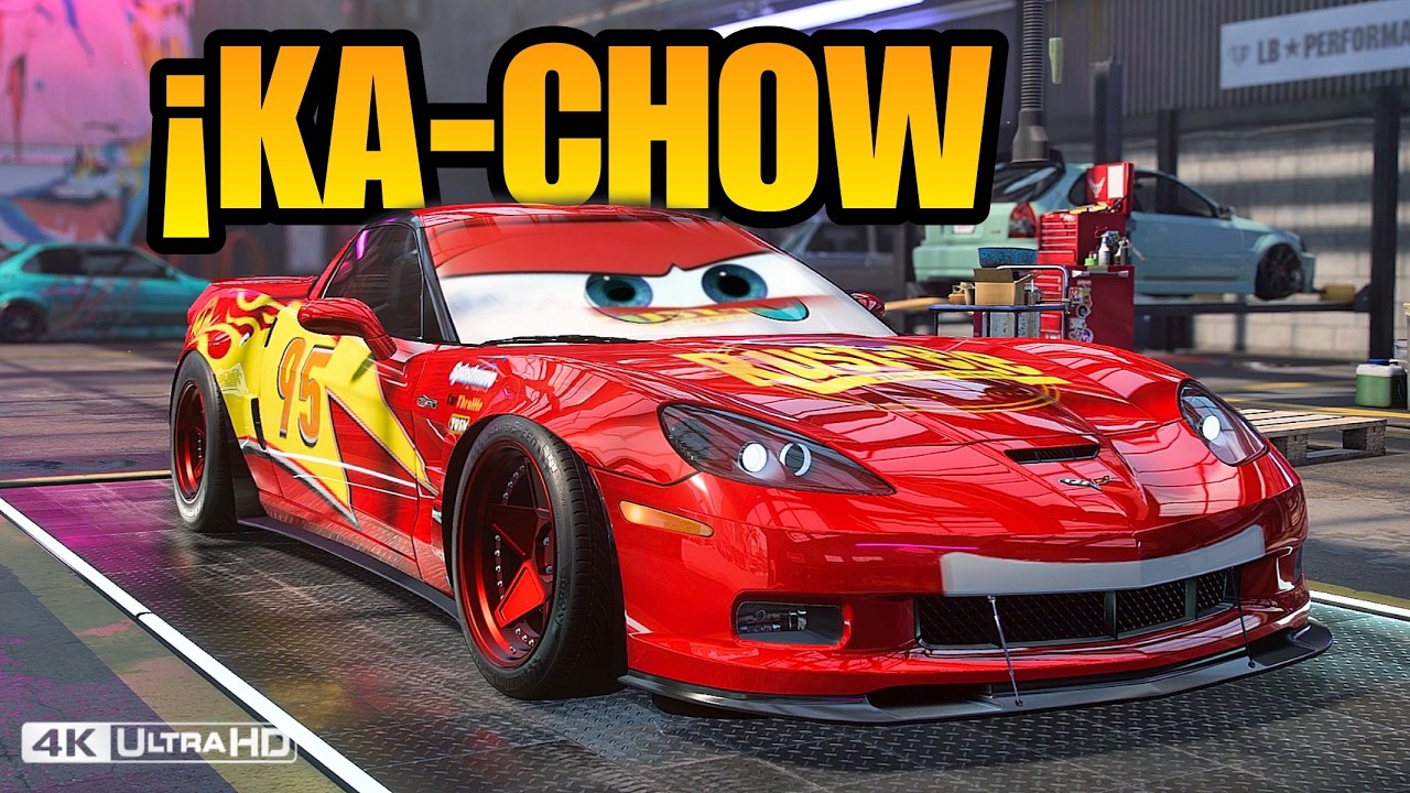 1200HP Corvette C6 Rayo McQueen in NFS Heat | Lightning Speed Build ⚡🔥