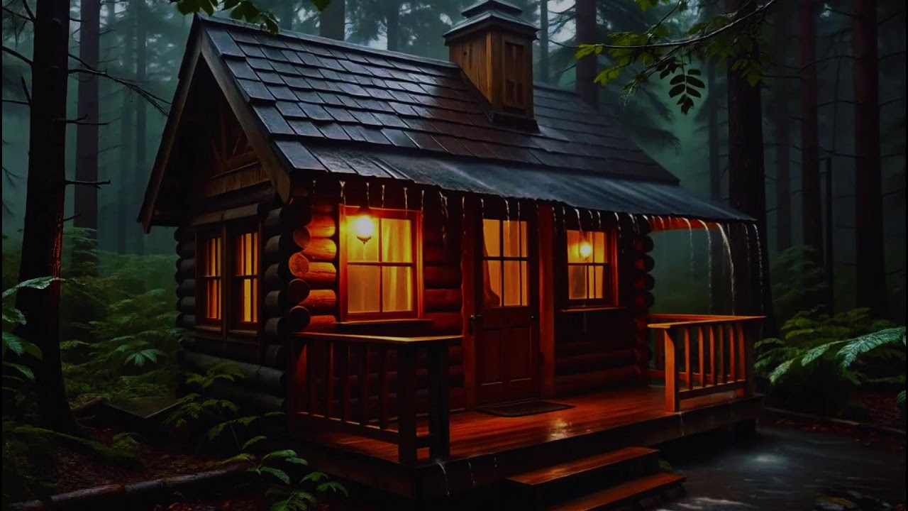 Peaceful Night Rainfall on Metal Roof with Soft Thunder | Relaxing ASMR Sounds for Calm Focus
