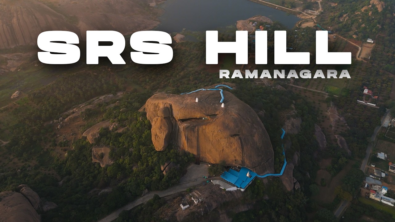 SRS Hills Ramanagara |  Ancient Shiva Temple in a Cave | Drone 4K