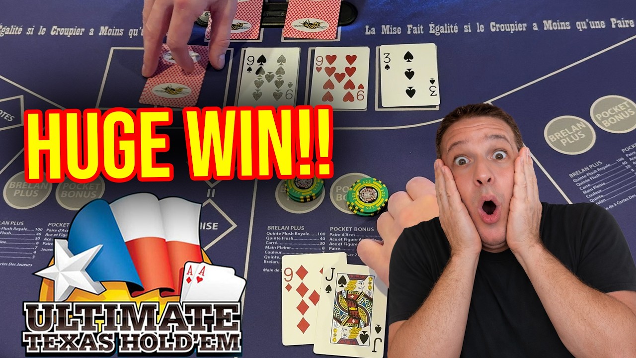 ACTUALLY WON HUGE!! ULTIMATE TEXAS HOLD'EM POKER INSANITY!! #poker #ultimatetexasholdem