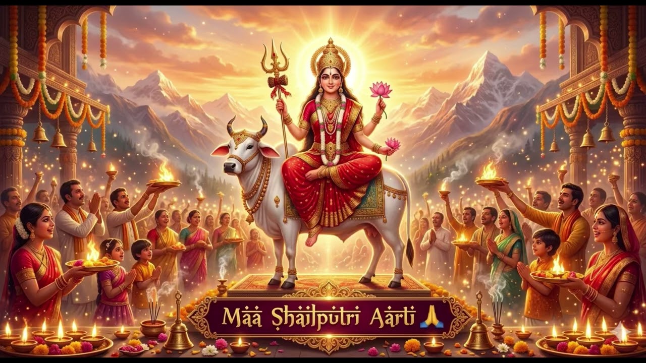 Maa Shailputri Aarti 🙏 Navratri Day 1 | Powerful Aarti for Blessings | Jai Mata Di