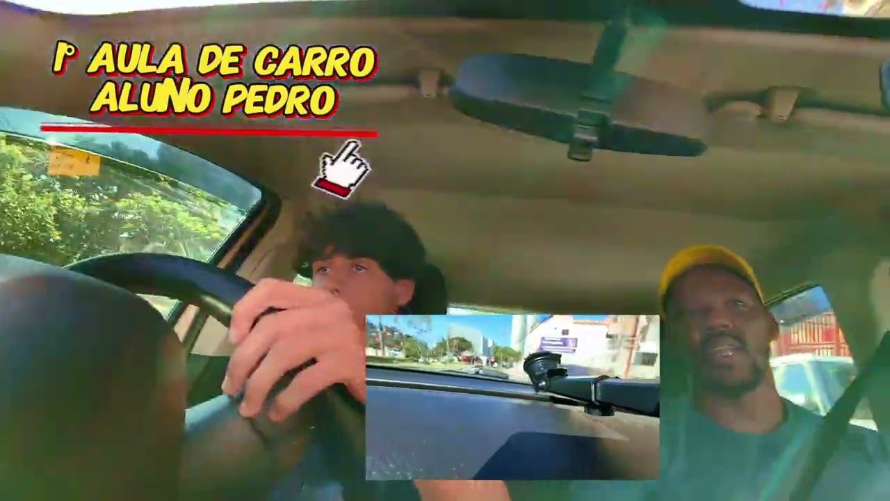 PRIMEIRA AULA DE CARRO DO ALUNO PEDRO 