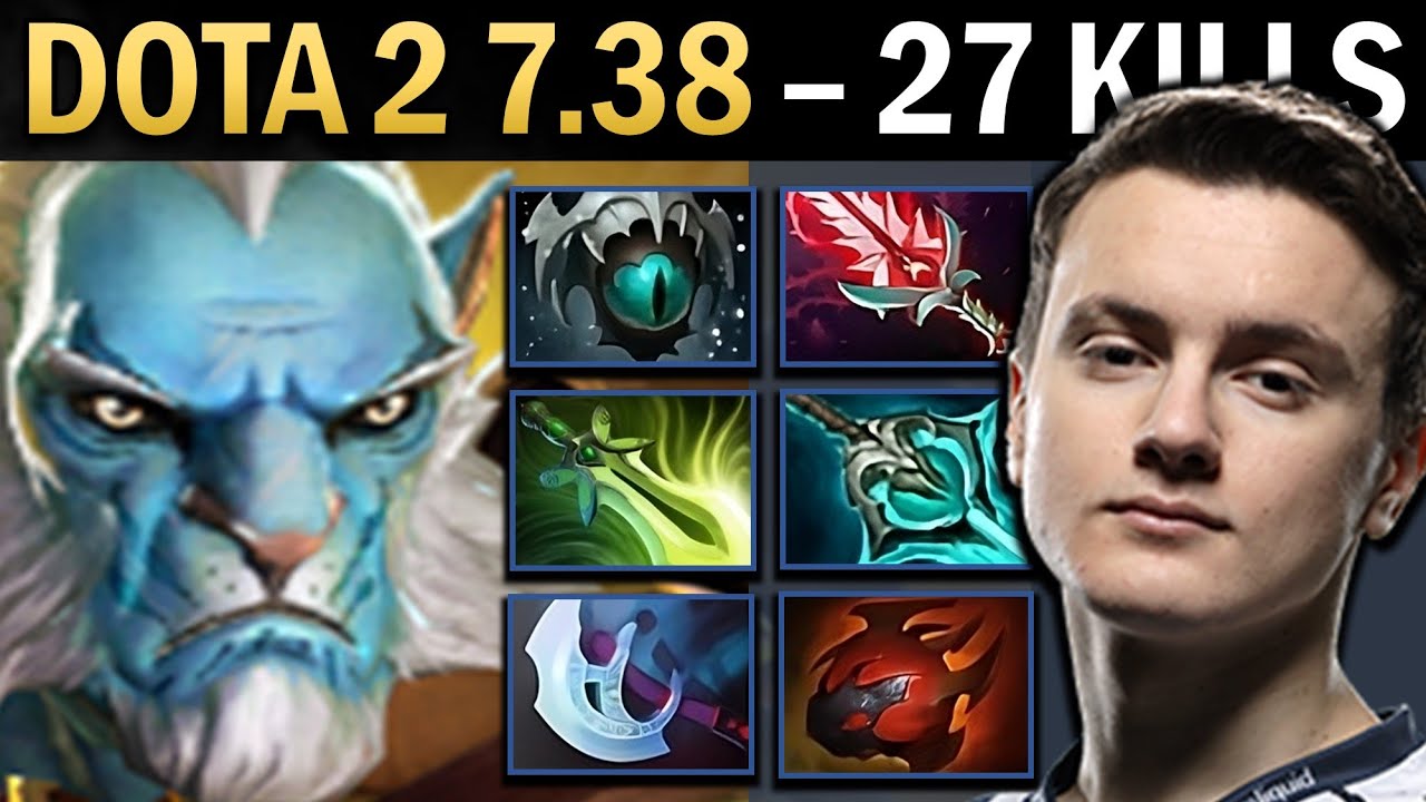 Phantom Lancer Gameplay Miracle with 27 Kills and Skadi - Dota 7.38
