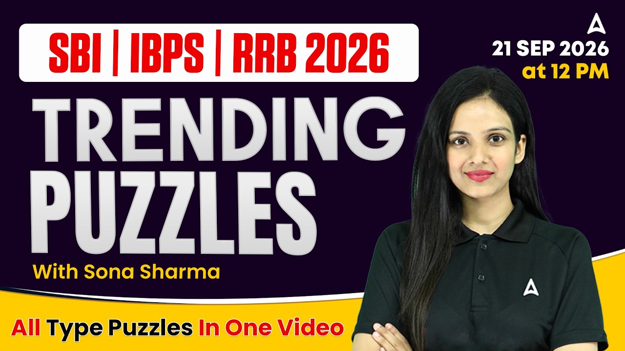Trending Puzzles for SBI, IBPS & RRB 2026 | All Types in One Video | By Sona Sharma