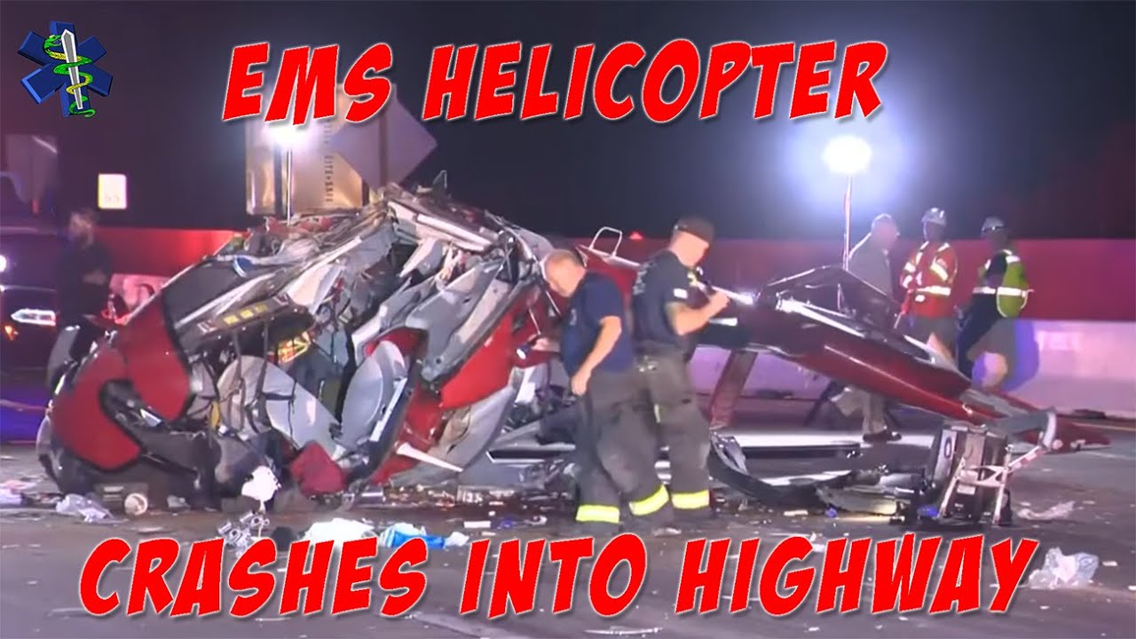 Air Medical Helicopter Crashes into a Busy California highway! REACH Air￼ (92)