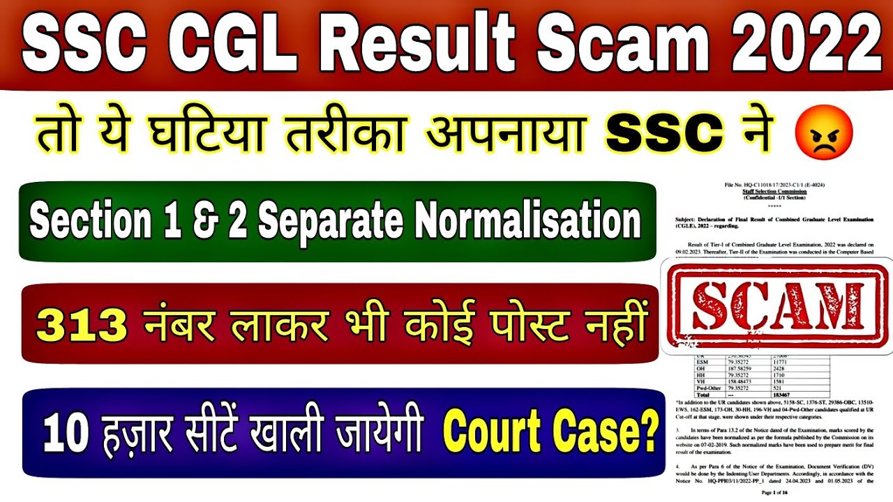 Court Case on SSC CGL 2022 Final Result 💥 | ssc cgl scorecard 2022 | ssc cgl final cutoff #ssccgl