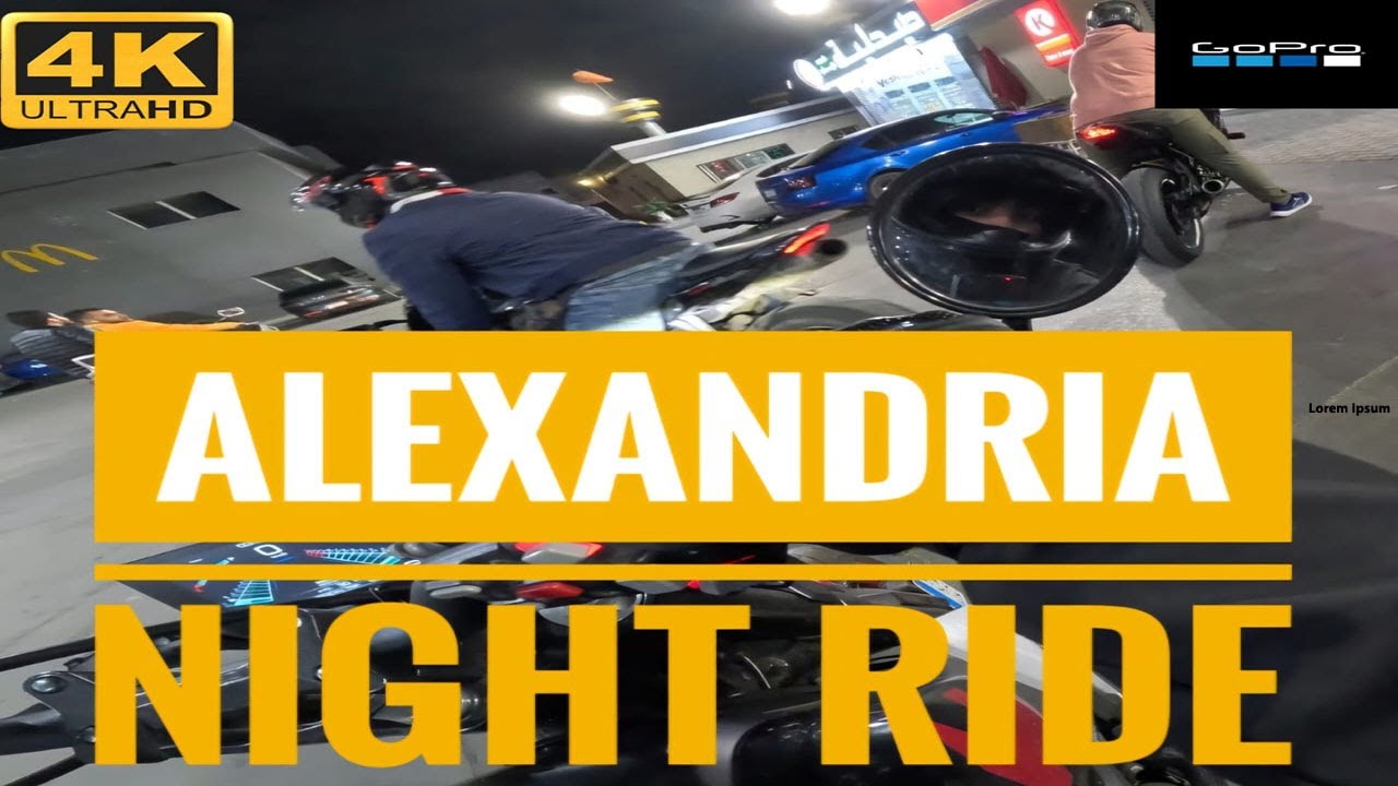 [uncut] Alexandria 4K Night Ride - Motorcycle POV Night Drive on Highway Egypt