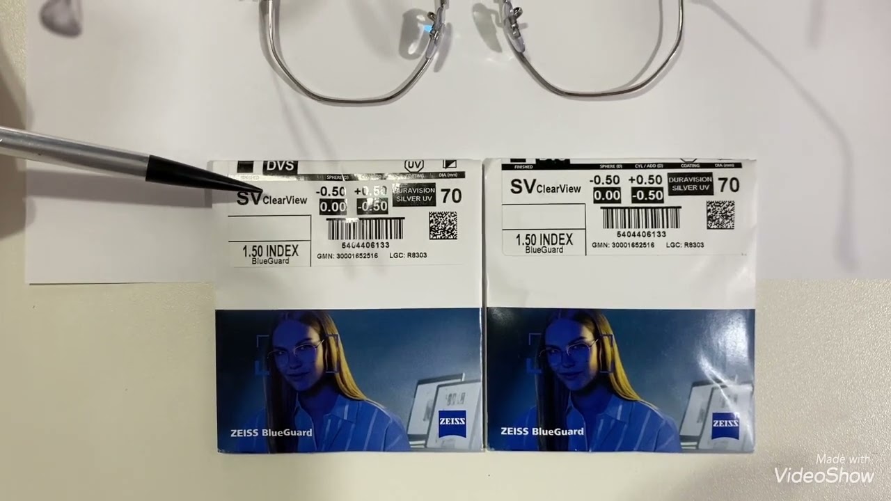 A diferença entre uma Zeiss DuraVision Silver x DuraVision Silver com BlueGuard