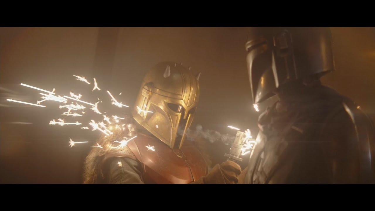 Din Djarin gets his jetpack / Female Mando fight - The Mandalorian Season One (2019)