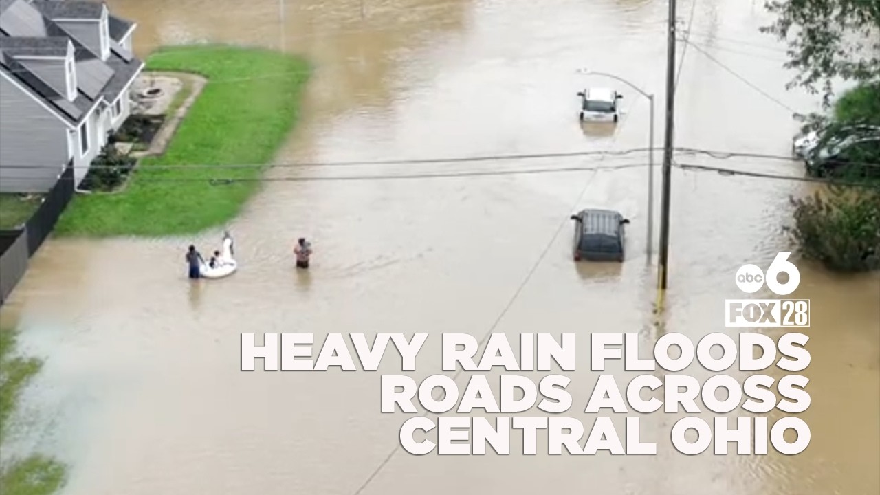 Drone Video: Severe weather pounds Central Ohio again