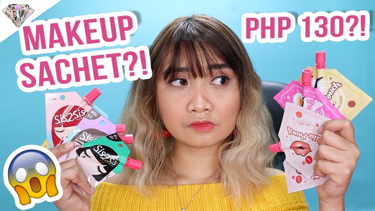 ₱130 MAKEUP NA NAKA SACHET? MAGANDA BA ANG SIS2SIS AT LILA POUCH?!