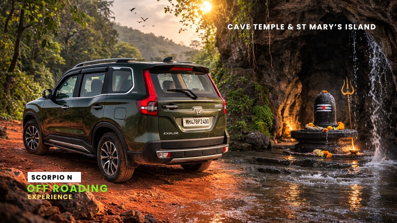 E3: Udupi to Keshavanatheshwar Cave Temple & St Mary’s Island | Scorpio N Off Road Adventure