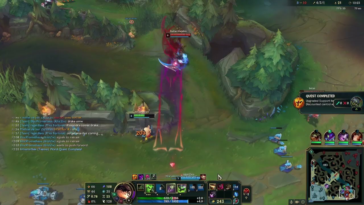 [kda 12/10/18] teemo vs nautilius support ranked patch 26.3