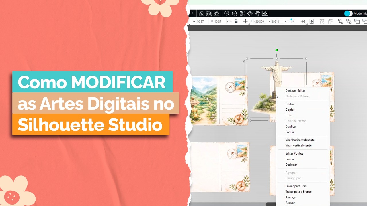 Como modificar as artes digitais no Silhouette Stúdio