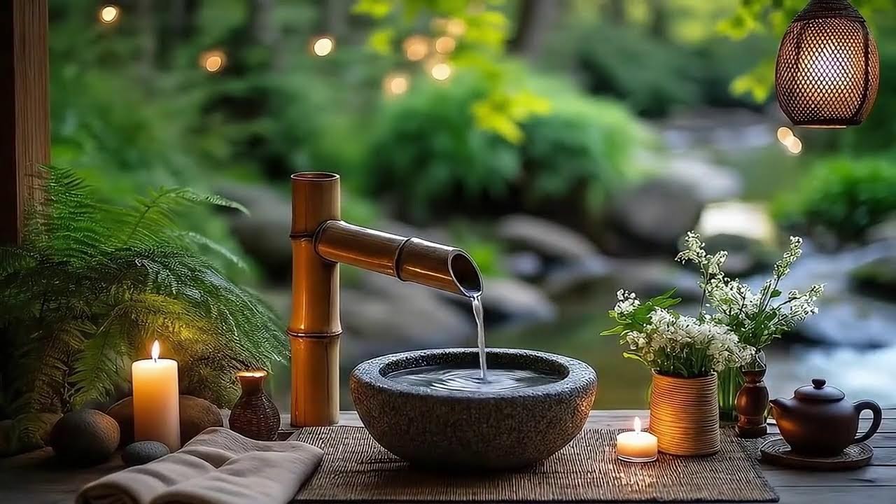 Relaxing Sleep Journey ?? Healing Piano & Bamboo Water Sounds for Calm Mind & Deep Sleep ??